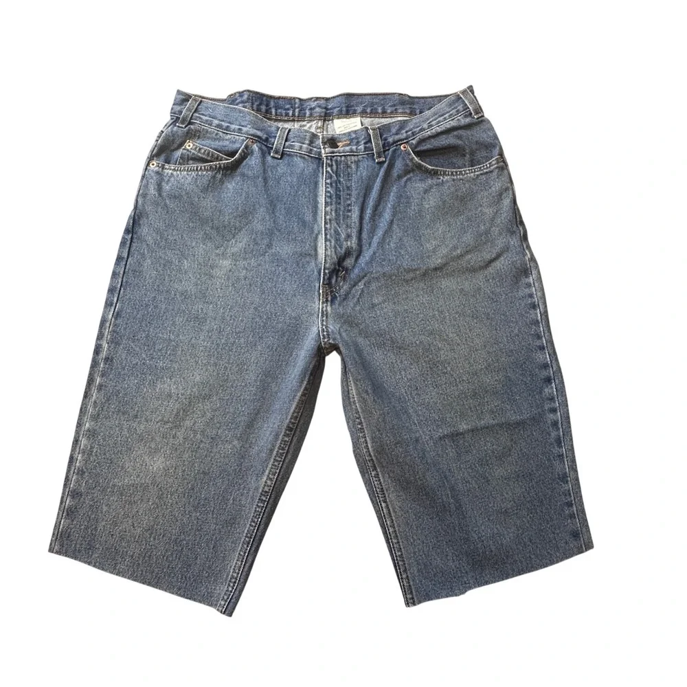 Vintage Levi's 506 Shorts Mens 38 Blue Orange Tab Denim Cut‎ Off Jorts 90s Y2K